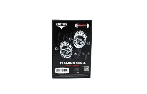 Flaming Skull Nipple clamps
