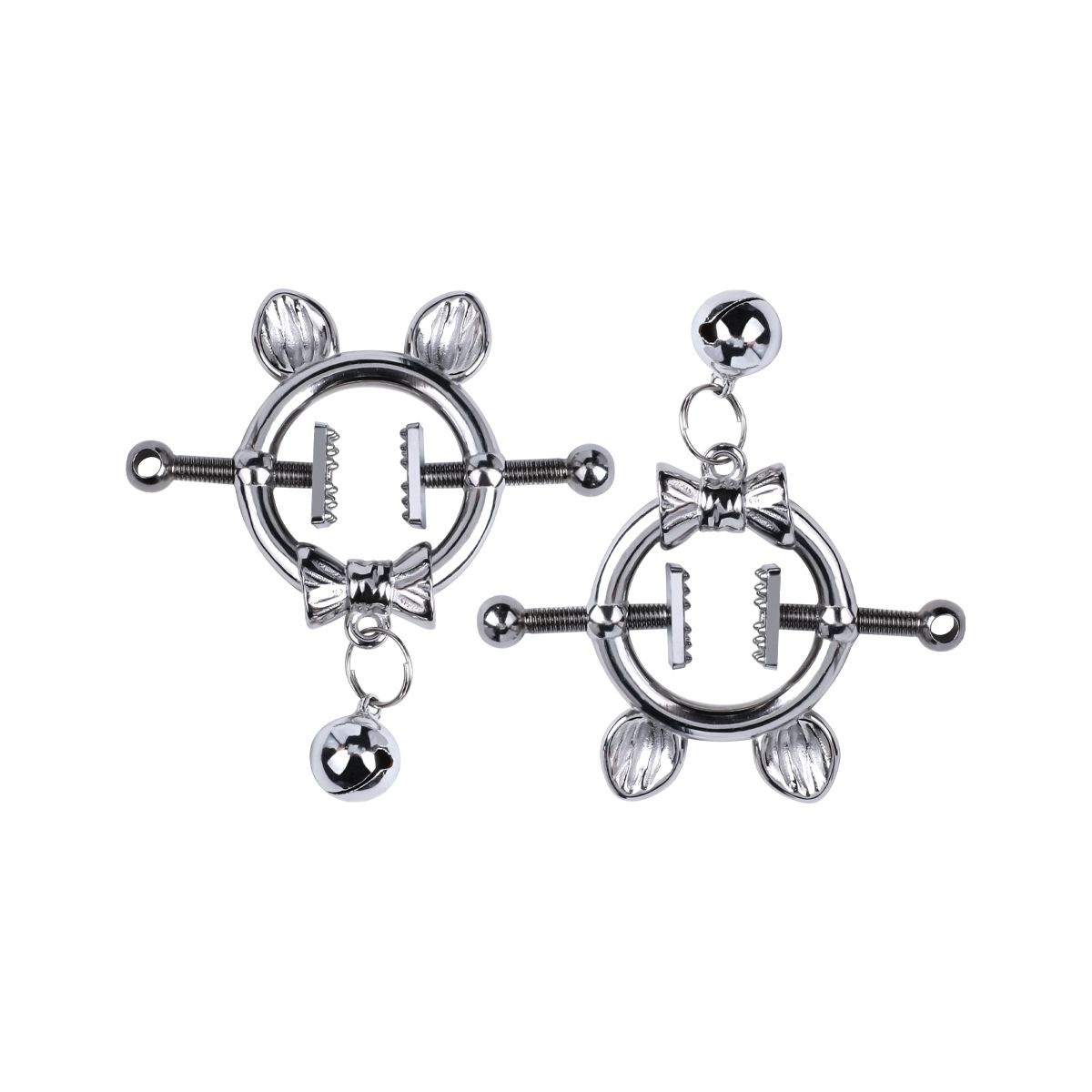 Kitten with Bow Tie Nipple Clamps – Playful & Seductive Design