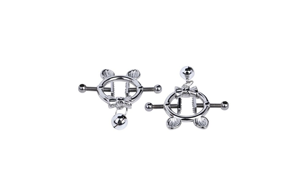 Kitten with Bow Tie Nipple Clamps – Playful & Seductive Design