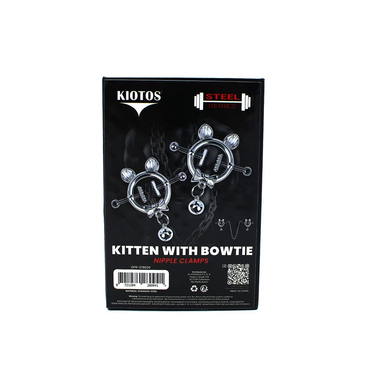 Kitten met Strikje Tepelklemmen