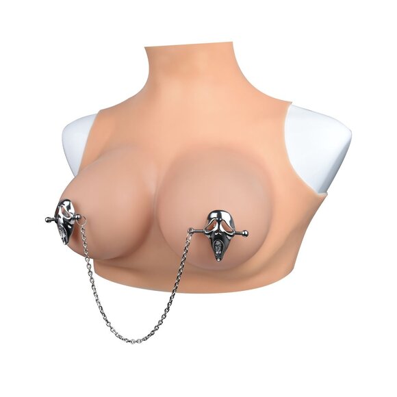 Ghostface Mask Nipple Clamps | Stainless Steel BDSM Clamps