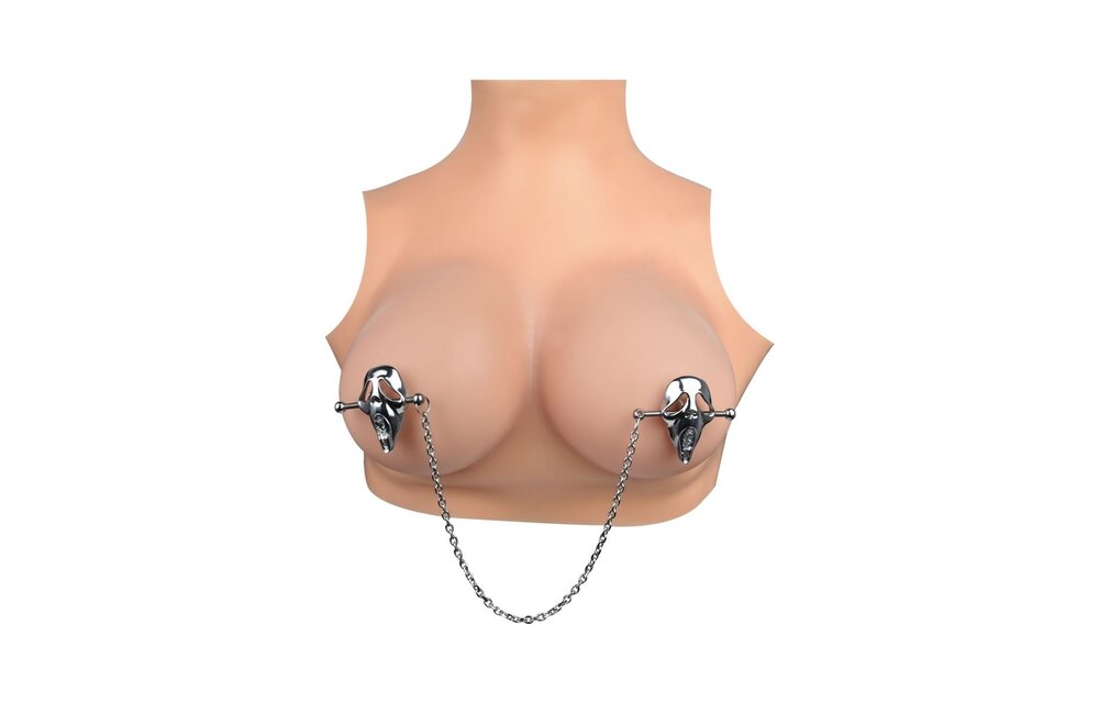 Ghostface Mask Tepelklemmen | Roestvrijstalen BDSM Klemmen