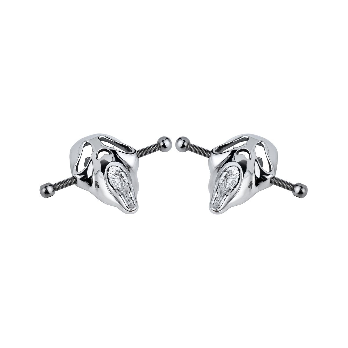 Ghostface Mask Nippelklemmen | BDSM-Klemmen aus Edelstahl