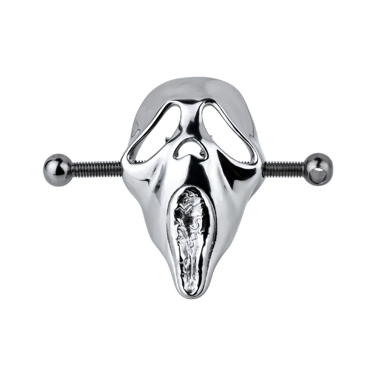 Ghostface Mask Nippelklemmen | BDSM-Klemmen aus Edelstahl
