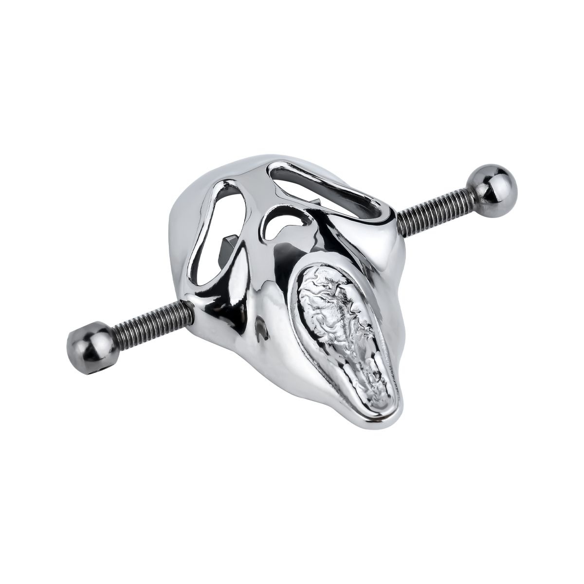 Ghostface Mask Nipple Clamps | Stainless Steel BDSM Clamps