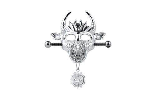 Demonic Bull Mask Nipple Clamps
