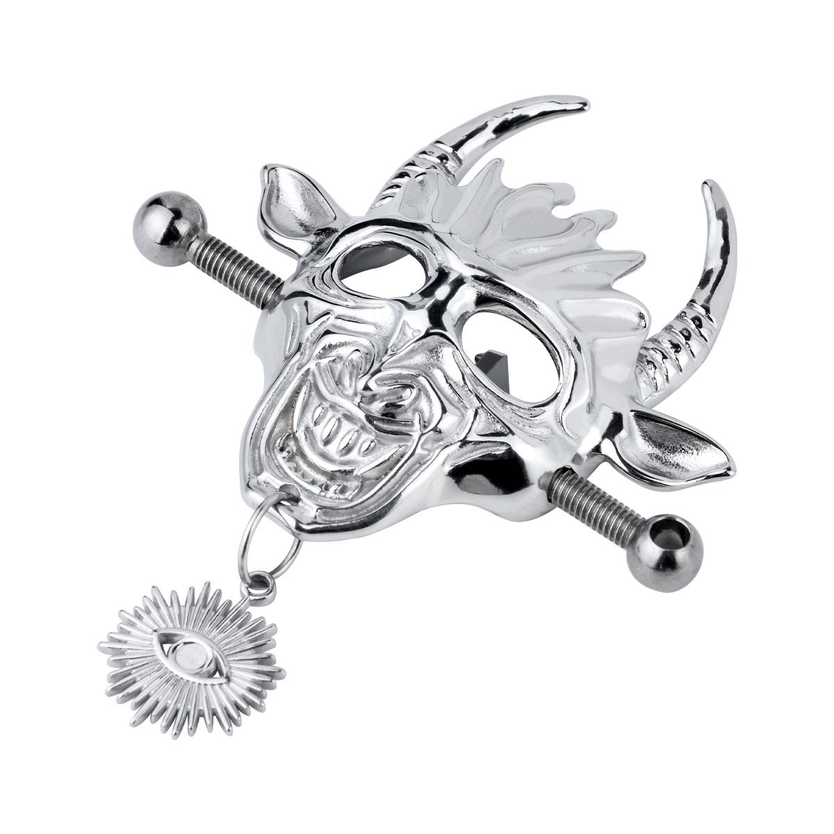 Demonic Bull Mask Nipple Clamps