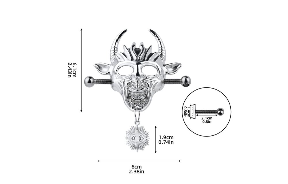 Demonic Bull Mask Nipple Clamps | Style & Sensation