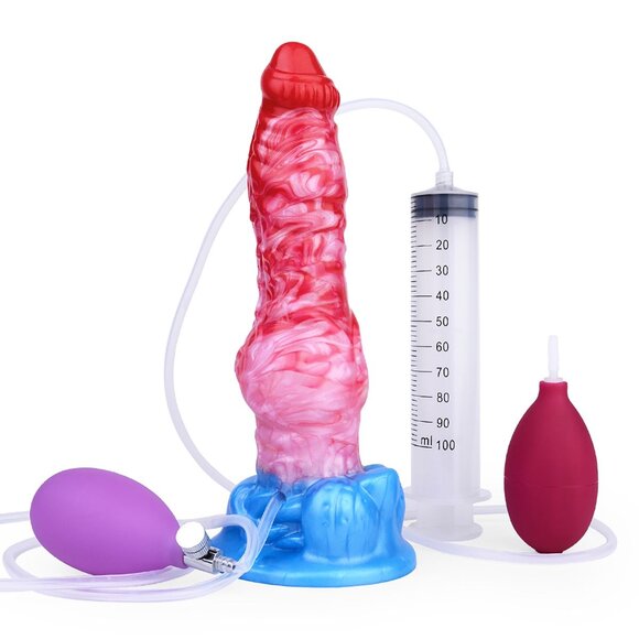 Monstar Cox BigsquirtCock 24 cm – Aufblasbarer Ejakulationsdildo
