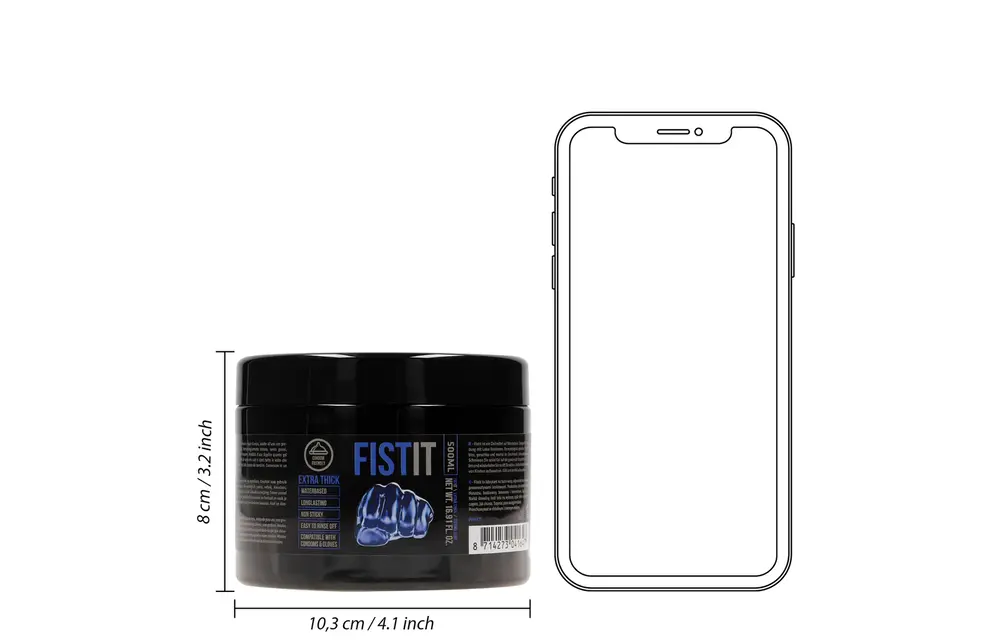 Extra dickes Gleitmittel auf Wasserbasis 500 ml – Fist It Schwarz