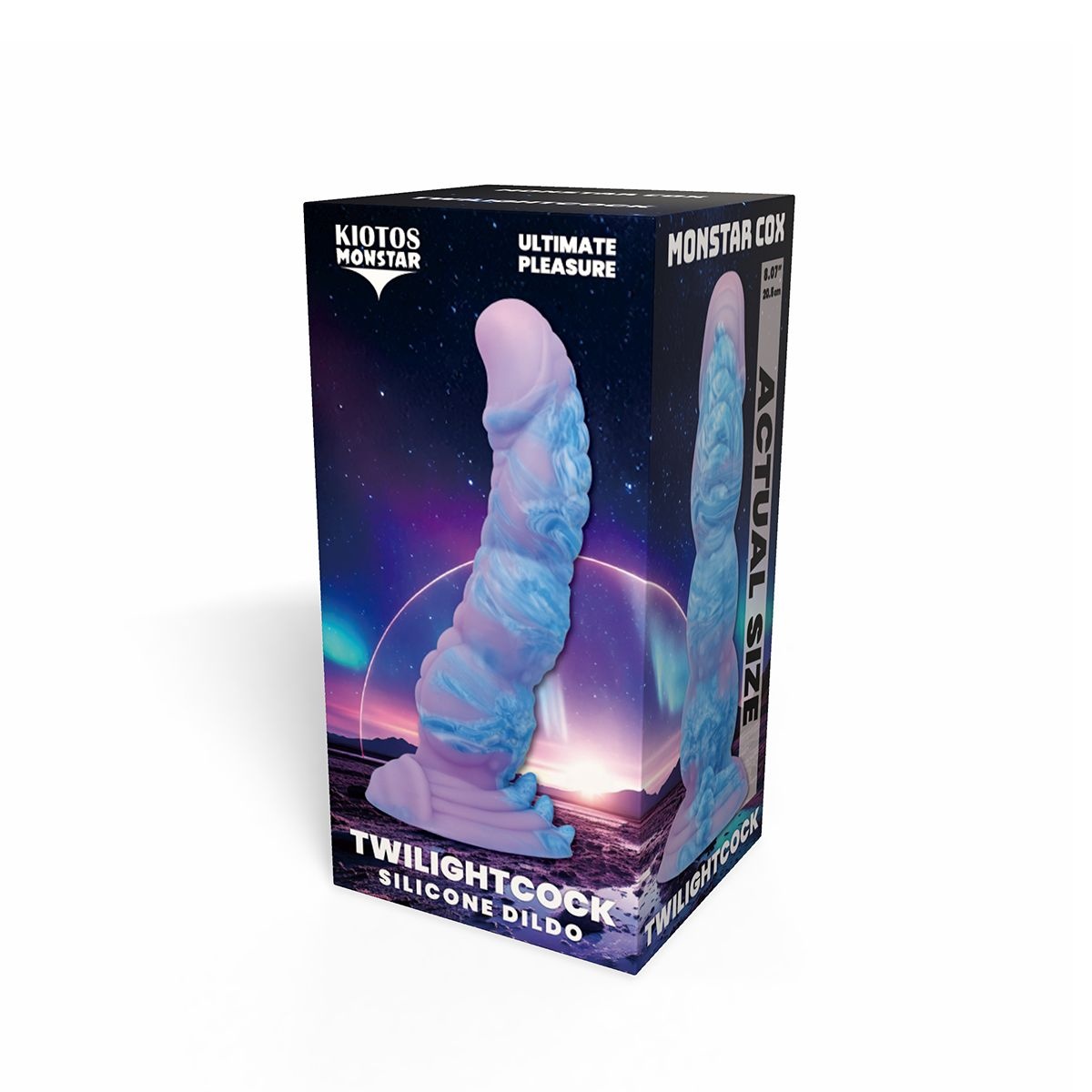 Monstar Cox TwilightCock 18 cm – Cosmetische Dildo Paars-Blauw