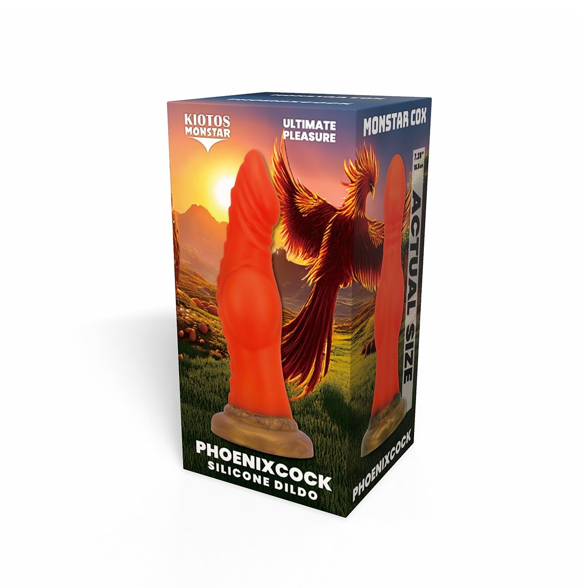 Monstar Cox PhoenixCock Dildo 18,5 cm | Vurige Silicone