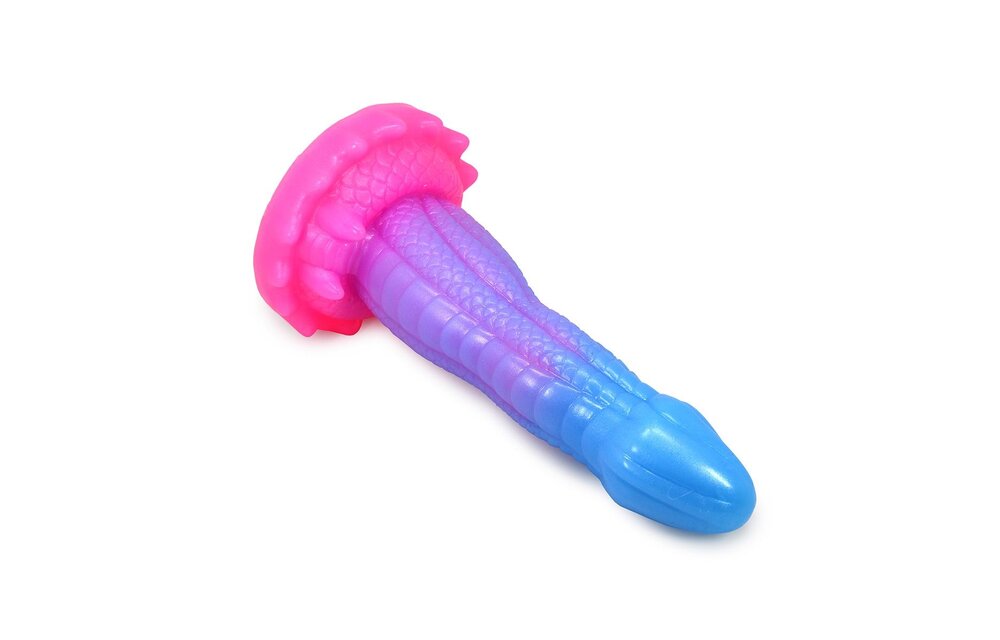 Monstar Cox BublixCock Dildo 18 cm – Roze/blauwe Siliconen