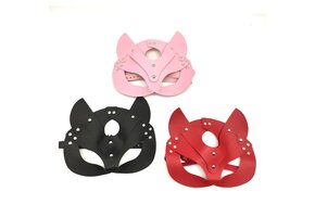 Katzenmaske Rot, Schwarz & Rosa
