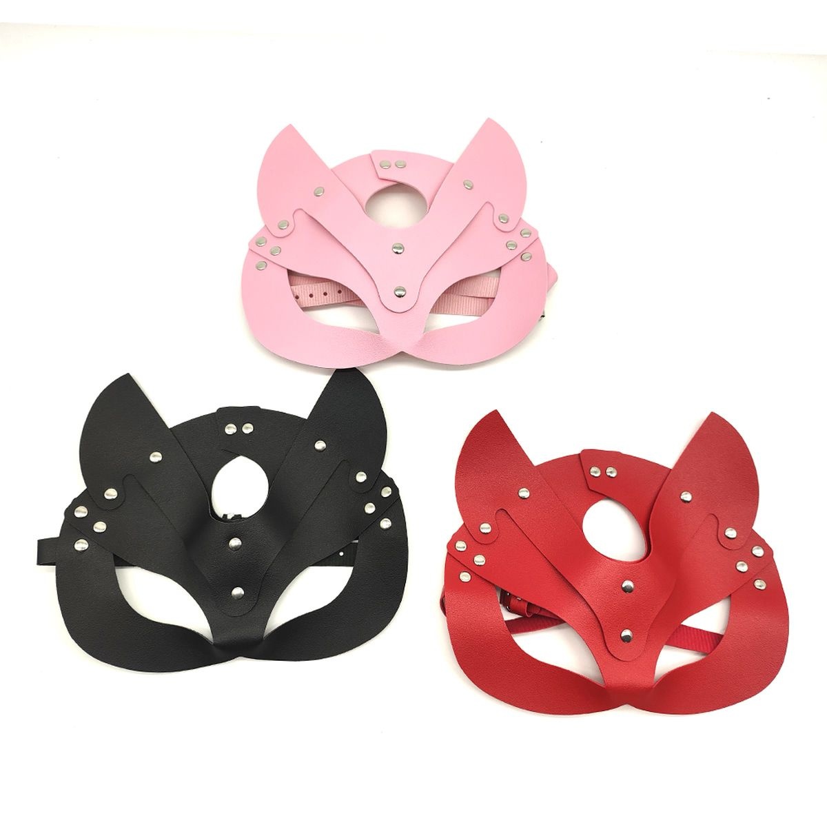 Kattenmasker Rood, Zwart & Roze | Stijlvol & Comfortabel