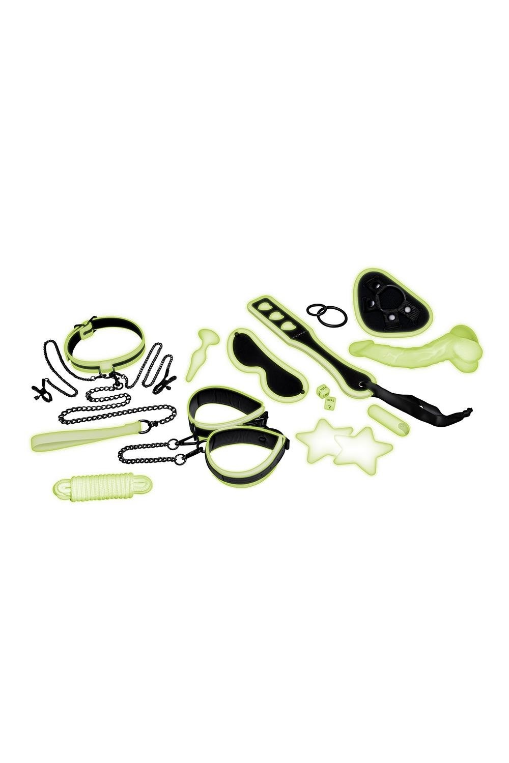 12-Teiliges Glow In The Dark All-in-One-Bondage Set