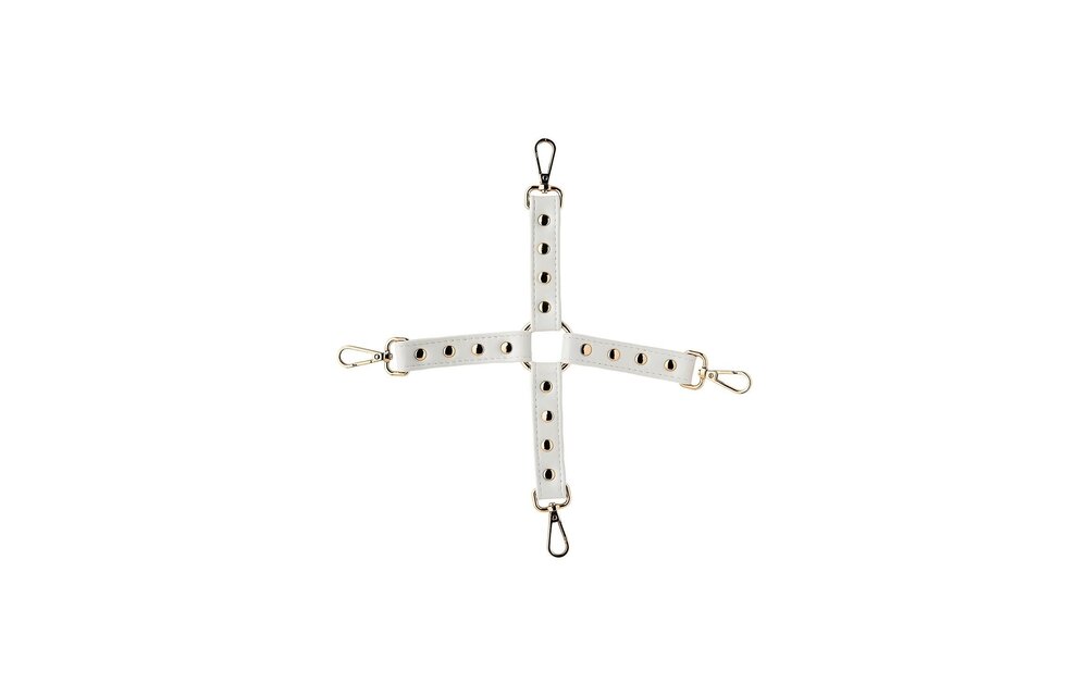 Blaze Elite Hog Tie Wit - Luxe Pu Kunstleer Bondage Accessoire