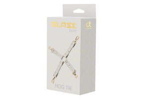 Blaze Elite Hog Tie White - Luxury PU Faux Leather Bondage Accessory