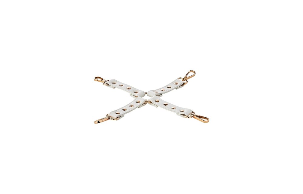 Blaze Elite Hog Tie Wit - Luxe Pu Kunstleer Bondage Accessoire