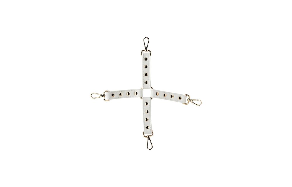 Blaze Elite Hog Tie Wit - Luxe Pu Kunstleer Bondage Accessoire