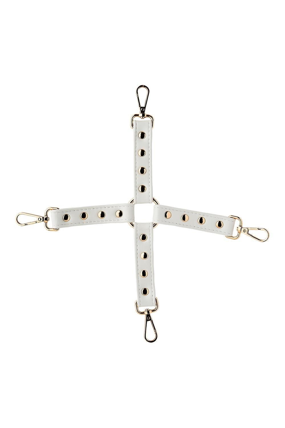 Blaze Elite Hog Tie White - Luxury PU Faux Leather Bondage Accessory