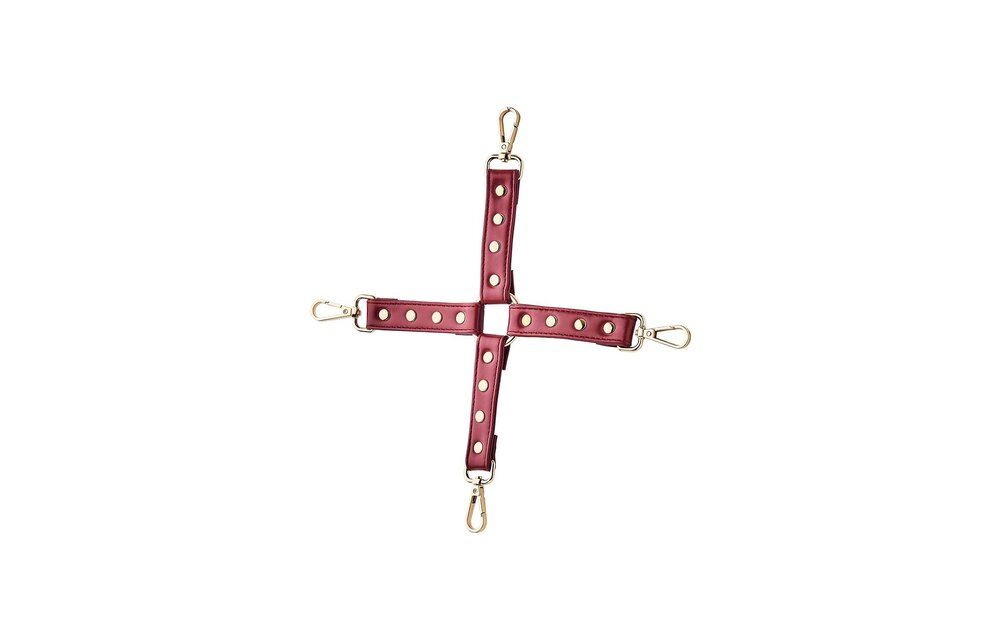 Blaze Elite Hog Tie Rood - Luxe Hogtie Van Pu-Kunstleer
