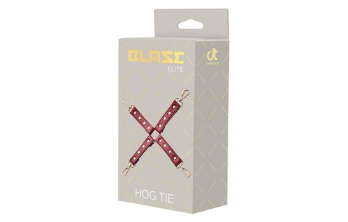 Blaze Elite Hog Tie Rot – Luxuriöser Hogtie aus PU-Kunstleder