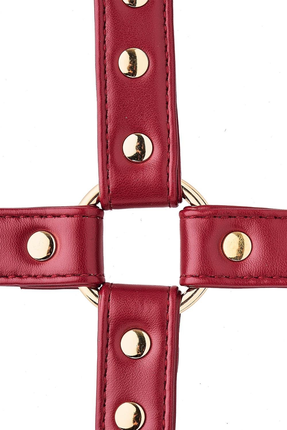 Blaze Elite Hog Tie Rood - Luxe Hogtie Van Pu-Kunstleer