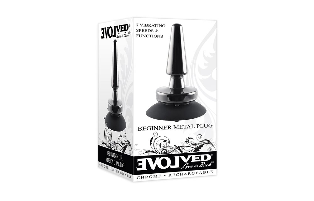 Evolved Beginner Metal Plug 7,6 cm – mit 7 Vibrationsstufen