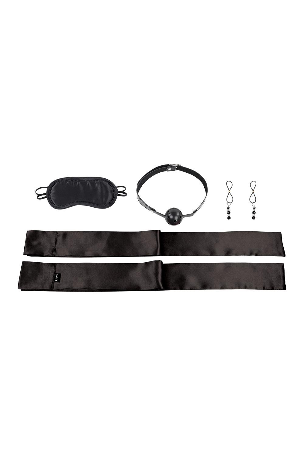 BDSM Shadow Secrets Kit Schwarz – BDSM-Starter-Set für Anfänger