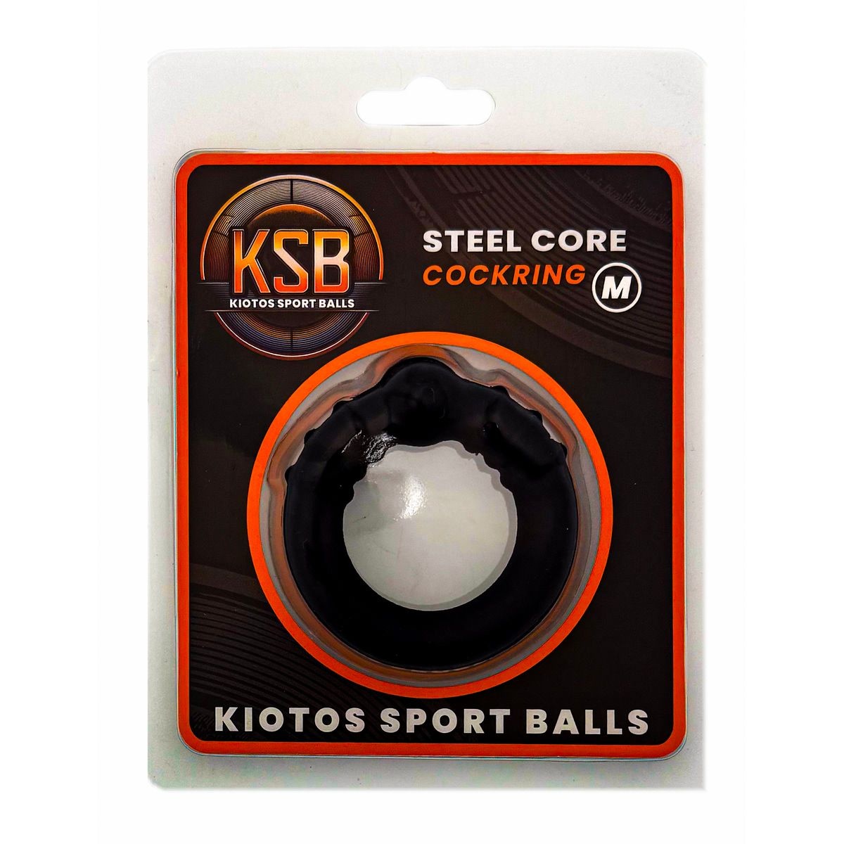 Siliconen cockring met stalen kern - M