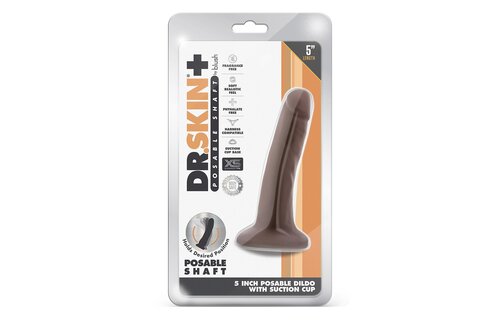 Blush Dr. Skin Plus Flexible Dildo in Chocolate Colour