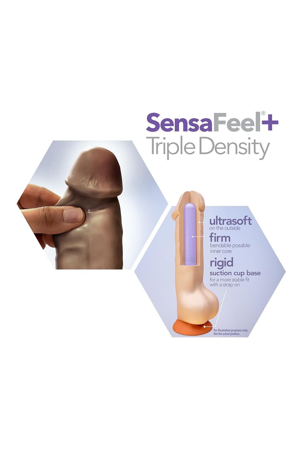 Blush Dr. Skin Plus 13.9 cm Flexible Dildo Chocolate