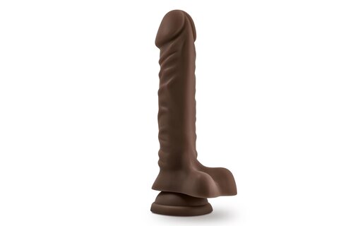 Blush Dr. Skin Plus Flexible Dildo with Balls Chocolate