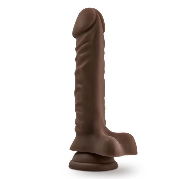 Blush Dr. Skin Plus Flexible Dildo with Balls Chocolate