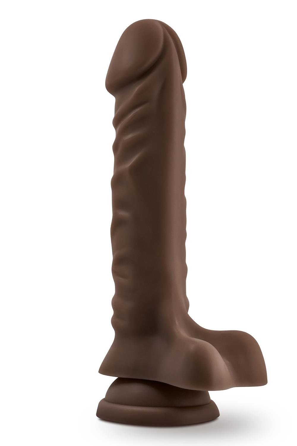 Blush Dr. Skin Plus Flexibele Dildo met Ballen Chocolade