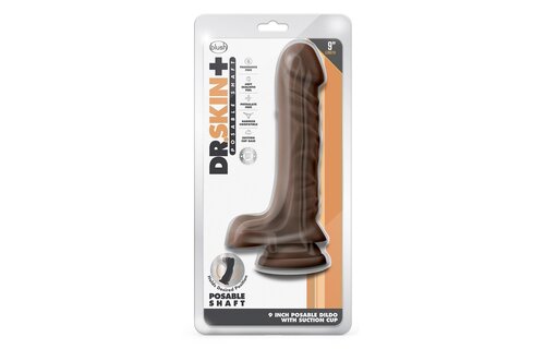 Blush Dr. Skin Plus Flexible Dildo with Balls Chocolate