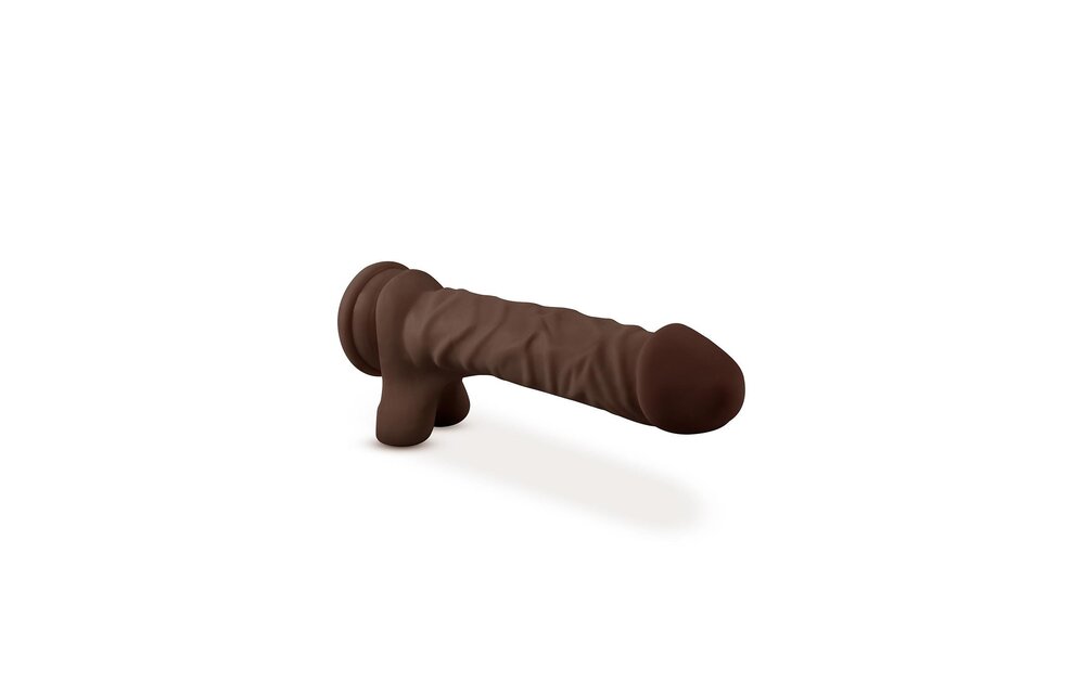 Blush Dr. Skin Plus Flexible Dildo with Balls Chocolate
