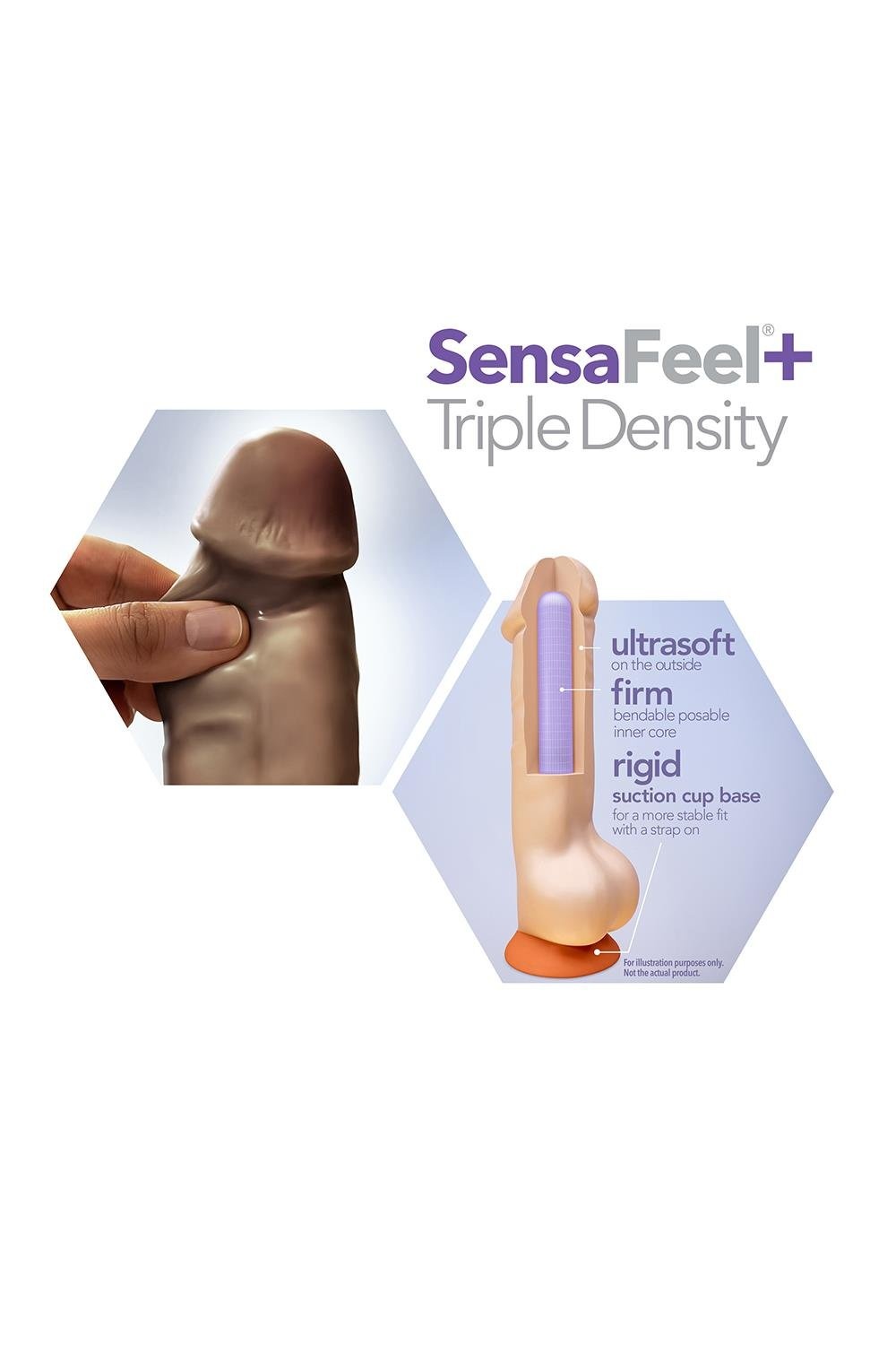 Blush Dr. Skin Plus Flexibele Dildo met Ballen Chocolade