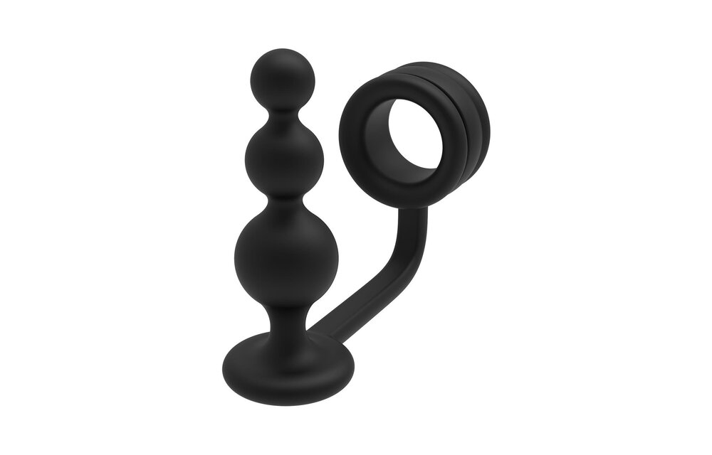 Dreamtoys Ramrod Cockring mit Perlen-Analplug