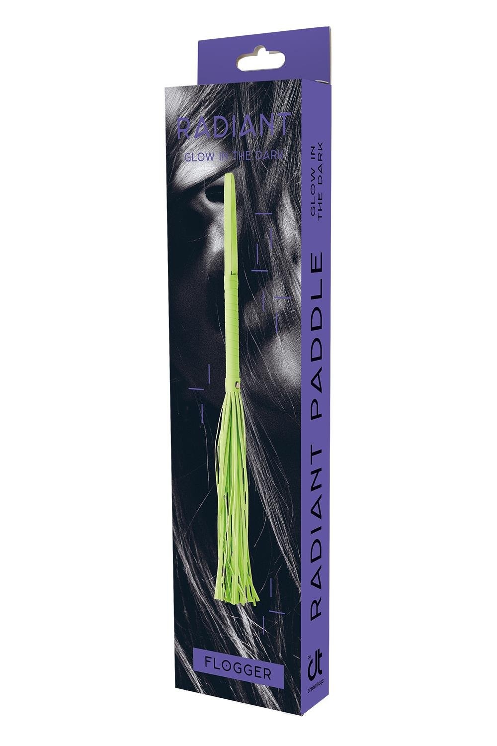 Dreamtoys Radiant Flogger Glow-in-the-Dark Groen