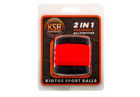 2-in-1 Silikon-Cockring & Stretcher Rot/Schwarz