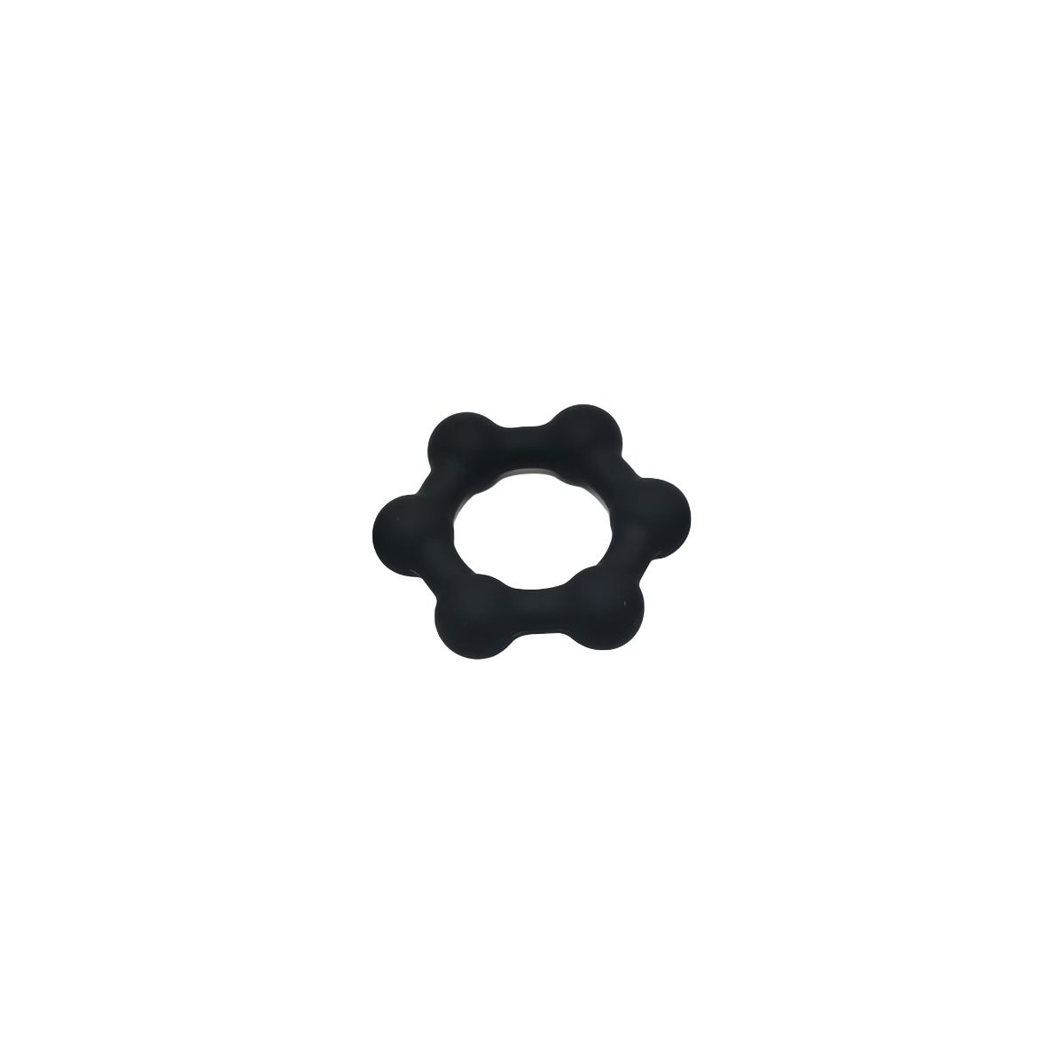 Silicone Cock Ring with 6 Steel Balls - M