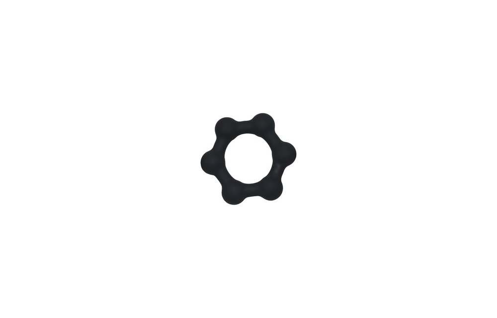 Silicone Cock Ring with 6 Steel Balls - M