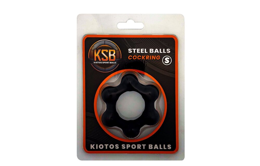 Silicone Cock Ring with 6 Steel Balls - S