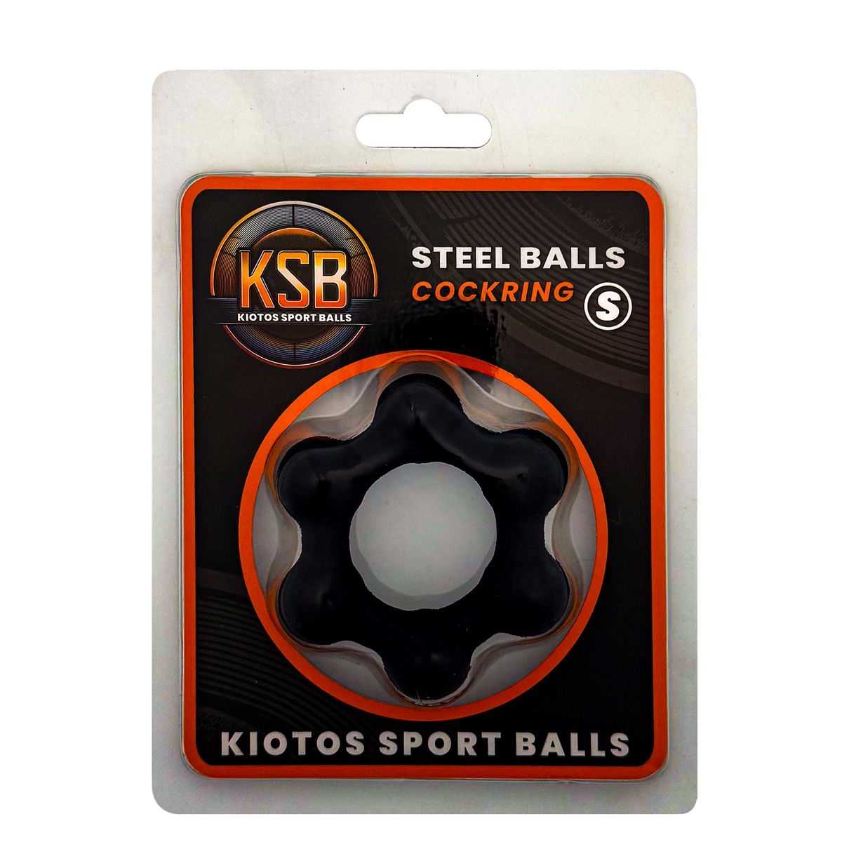 Siliconen Cockring met 6 Stalen Ballen - S