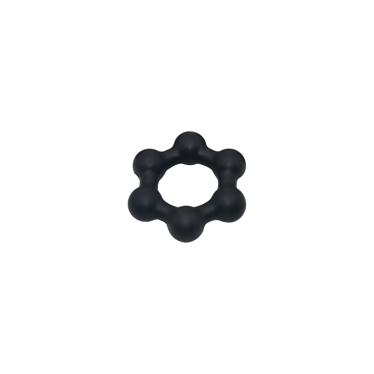 Silicone Cock Ring with 6 Steel Balls - S