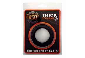 Silicone Cock Ring with 6 Steel Balls - L