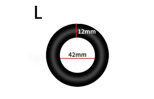 Silicone Cock Ring L with 6 Steel Balls – Strengthen Erections