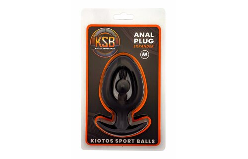 Silikon Analplug / Expander mit internem Kugel - M